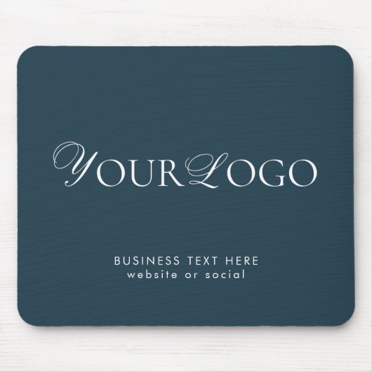 エレガントThin Business Logoおよび文字会社カスタム マウスパッド (正面)