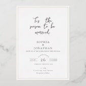 "エレガントTis the Season"ホリデー結婚ズ 箔招待状 (正面)