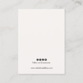 エレガントTortoise Shellロゴ付きイヤリング 名刺 (裏面)