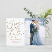 エレガントTouch編集可能カラー日付カードの保存 サンキューカード (スタンド正面)