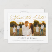 エレガントTrio編集可能な色日付はがきを保存 ポストカード (正面/裏面)