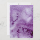 エレガントUltra Violet Water Color Splash結婚's 招待状 (裏面)