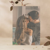 エレガントVellumオーバーレイ水彩2フォト結婚ズ セーブザデート