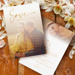 エレガントVellum Overlay結婚の2枚の写真