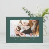 エレガントVery Merry Christmas金ゴールドタイポグラフィ写真 シーズンカード (スタンド正面)