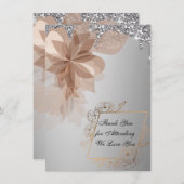 エレガントVexanzaパーソナライズされたサンキューカード サンキューカード (正面/裏面)