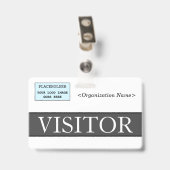 「エレガントVISITOR」バッジ バッジ (裏面 （クリップ付）)