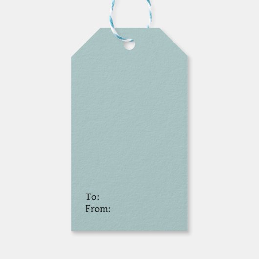 エレガントVizsla犬の水色ありがとう ギフトタグ (裏面)