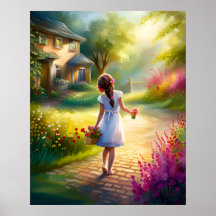 エレガントWater Color Garden of Dreams AI 絵画's