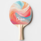 エレガントWavesスカラフルクリプト名 卓球ラケット (正面)