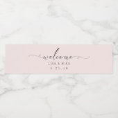 エレガントWelcomeの結婚Water Bottleラベルのスクリプト ペットボトルラベル (シングルラベル)