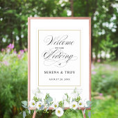 エレガントWelcome Signのスクリプ結婚ト ポスター