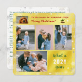 エレガントWhat a A Yearおもしろい犬コラージゴールデン シーズンカード (正面/裏面)