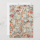 エレガントWilliam Morrisフローラ写結婚真 招待状 (裏面)