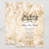 エレガントWinter 80th誕生日プログラム金ゴールド（メニュー付き） (正面/裏面)