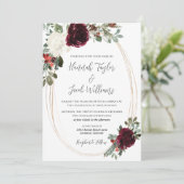 エレガントWinter Christmas Photo結婚's 招待状 (スタンド正面)