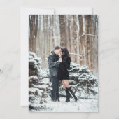 エレガントWinter Christmas Photo結婚's 招待状 (裏面)