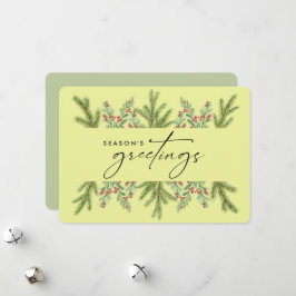エレガントWinter Greenery Business ADDロゴ シーズンカード