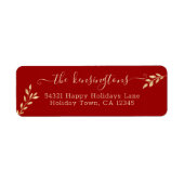 エレガントWinter Redラ葉ベルのクリスマス金ゴールド ラベル (正面)