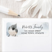 エレガントWinter Woodland Bird Address ラベル (インサイチュ)