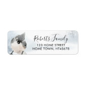 エレガントWinter Woodland Bird Address ラベル (正面)