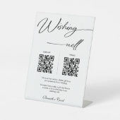 エレガントWishing Well Honeyumon QR Code 結婚's 台座サイン (正面)