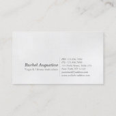 エレガントYOGAブラック&金ゴールドZENシンボルラ白熱［赤熱］光を放つイト 名刺 (裏面)