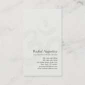 エレガントYOGAブラック&金ゴールドZENシンボルラ白熱［赤熱］光を放つイト 名刺 (裏面)