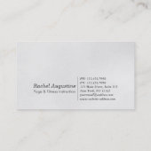 エレガントYOGAブルー&金ゴールドZENシンボルブラシストローク 名刺 (裏面)