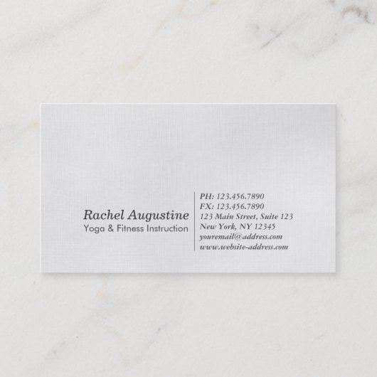 エレガントYOGAブルー&金ゴールドZENシンボルブラシストローク 名刺 (裏面)