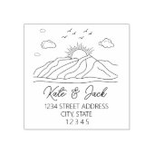 エレガンマウンテン結婚ズ差出人住所 ラバースタンプ (インプリント)