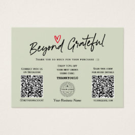 エレガンモダンススクリプトトレンディーQRコードギフトカード