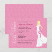 エレガンモダンスブライダルシャワー招待 招待状 (正面/裏面)