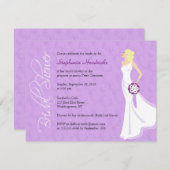 エレガンモダンスブライダルシャワー招待 招待状 (正面/裏面)