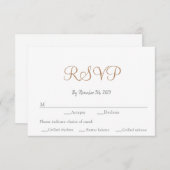 エレガン伝統的ト結婚式 出欠カード (正面/裏面)