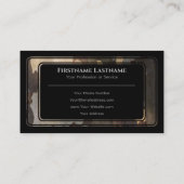 エレガン黒枠木製スタイル木目木 名刺 (裏面)