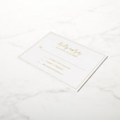 エレガ伝統的ントウェディングフォイルRSVPカード 箔招待状ポストカード (回転した状態)