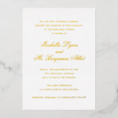 エレガ伝統的ントウェディングリハーサルディナー 箔招待状 (正面)