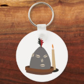 エレガ像 キーホルダー (正面)