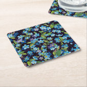 エレガ忘れンス – メノフローラルパターン スクエアペーパーコースター (アングル)