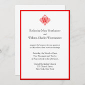 エレガ手頃ントな結婚招待状 招待状 (正面/裏面)