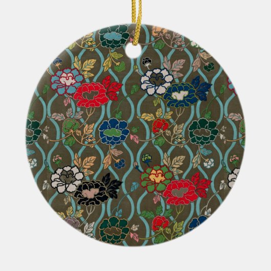 エレガ日本のンス：ヴィンテージフローラ セラミックオーナメント (正面)