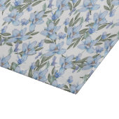 エレガ澄んンス:透明な青&緑の植物学 カッティングボード (角)