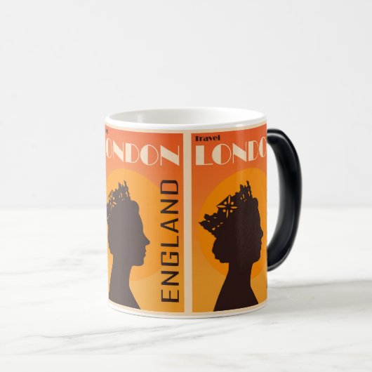 エレガ王室のンス：イギリスのヴィンテージ・クイーン・ロンドン モーフィングマグカップ (正面右)