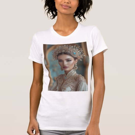 エレガ王室のンス – 金ゴールドの時代を超えた美しい Tシャツ (正面)