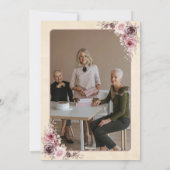 エレガ祝ンス付き：フォトスクリプトのリタイア シーズンカード (裏面)