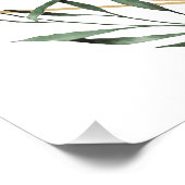 エレガ素朴ンスの花、金ゴールド – ジオメトリック結婚、 ポスター (コーナー)