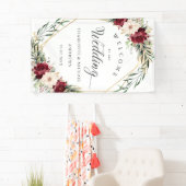 エレガ素朴ンスの花、金ゴールド – ジオメトリック結婚、 横断幕 (インサイチュ)