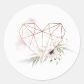エレガ素朴ンスブロンズ幾何ハート結婚ズ ラウンドシール (正面)