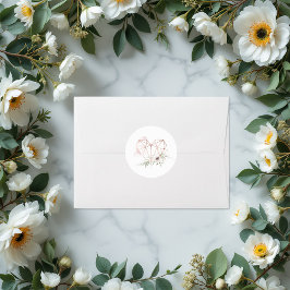 エレガ素朴ンスブロンズ幾何ハート結婚ズ ラウンドシール